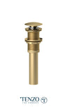 Push pop-up drain without oveflow round