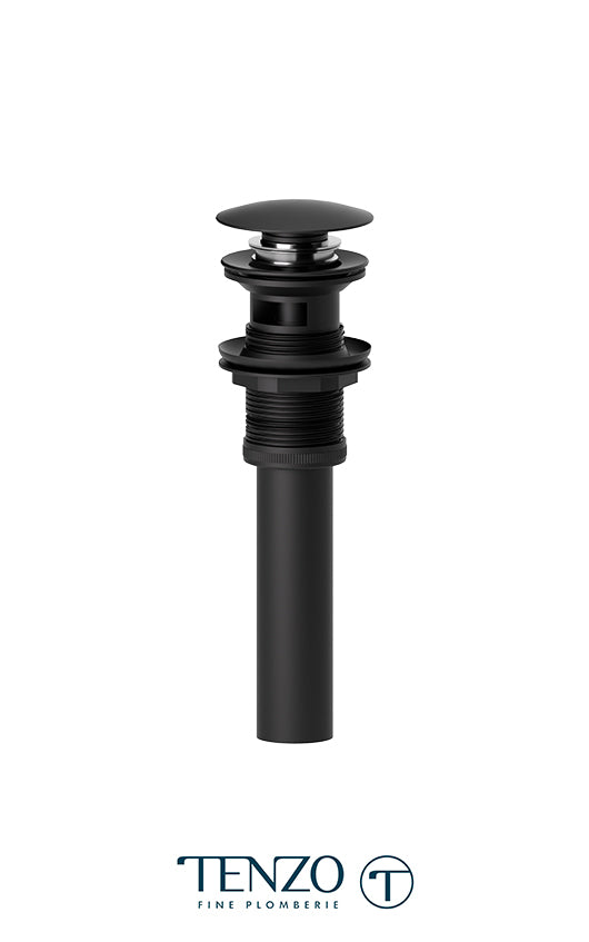 Push pop-up drain with oveflow round