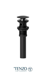 Push pop-up drain with oveflow round