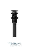 Push pop-up drain with oveflow round