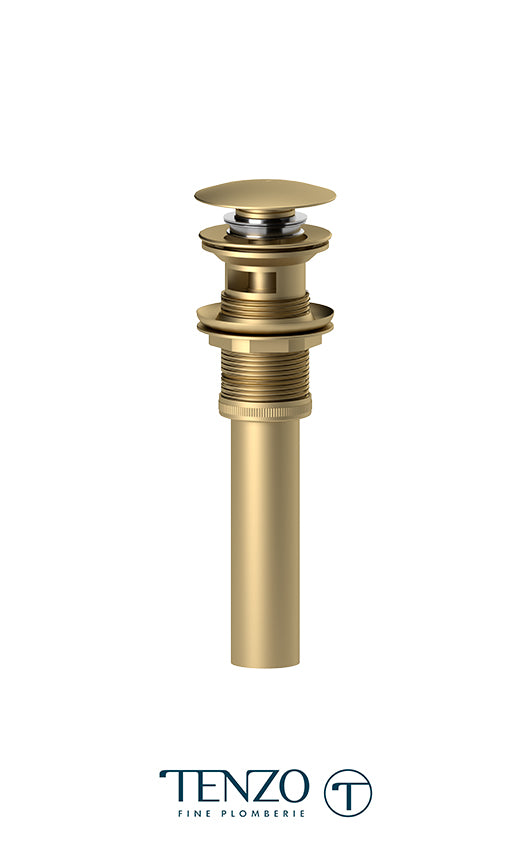 Push pop-up drain with oveflow round