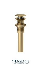 Push pop-up drain with oveflow round