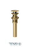 Push pop-up drain with oveflow round