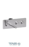 Wall mount tub faucet with retractable hose Delano