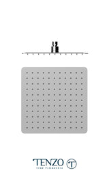 Shwr head square with round corners30x30cm [12"] stainless steel 2mm