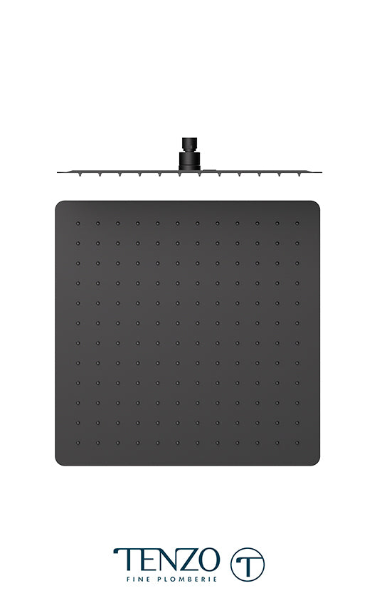 Shwr head square with round corners 40x40cm [16in] stainless steel 2mm