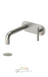 Wall mount lavatory faucet with (W/O overflow) drain Bellacio-F brushed gold