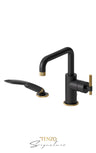 Deck mount 2 pcs tub filler Bellacio-C brushed gold