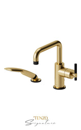 Deck mount 2 pcs tub filler Bellacio-C brushed gold