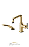 Deck mount 2 pcs tub filler Bellacio-C brushed gold