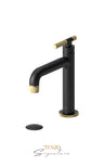 Single hole lavatory faucet with (W/O overflow) drain Bellacio-F brushed gold