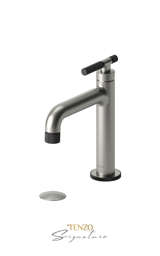 Single hole lavatory faucet with (W/O overflow) drain Bellacio-F brushed gold