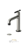 Single hole lavatory faucet with (W/O overflow) drain Bellacio-F brushed gold