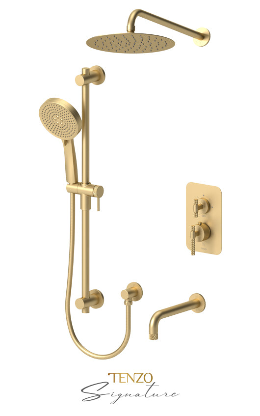 T-Box kit 3 fcts pres bal Bellacio-C brushed gold