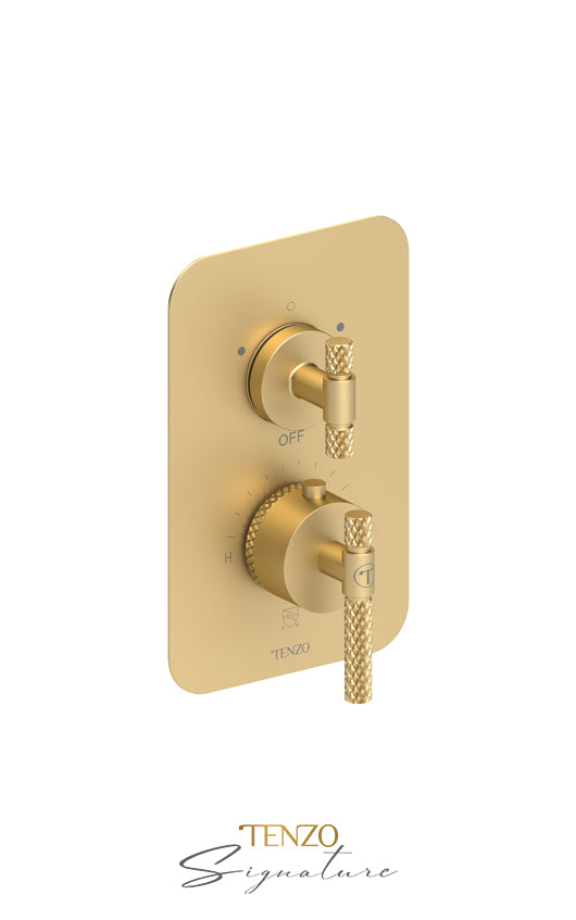 T-Box valve 2 fcts thermo Bellacio-C brushed gold
