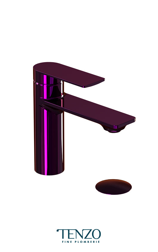 Glam single hole lavatory faucet with (overflow) drain