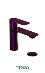 Glam single hole lavatory faucet with (overflow) drain
