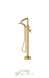 Floor mount tub filler Bellacio-C brushed gold