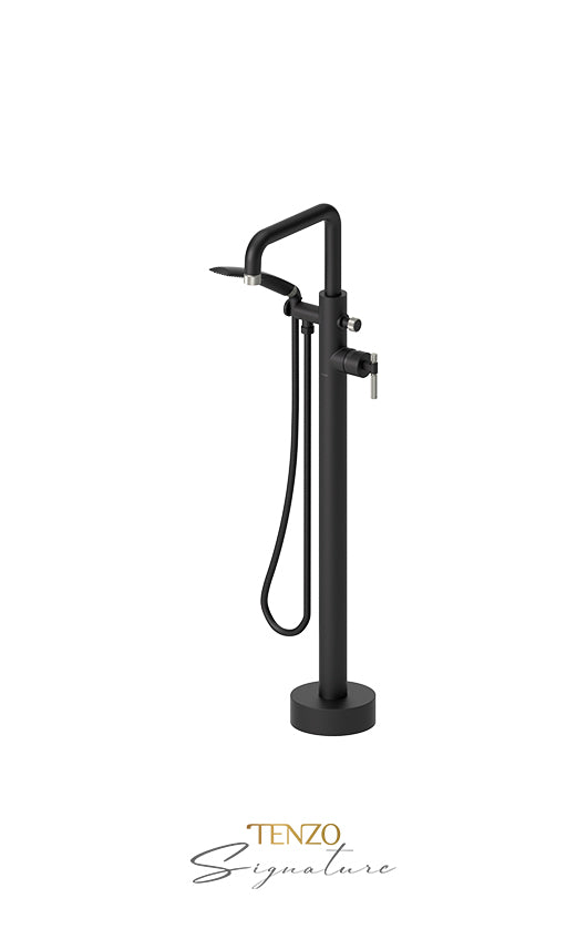 Floor mount tub filler Bellacio-F brushed gold