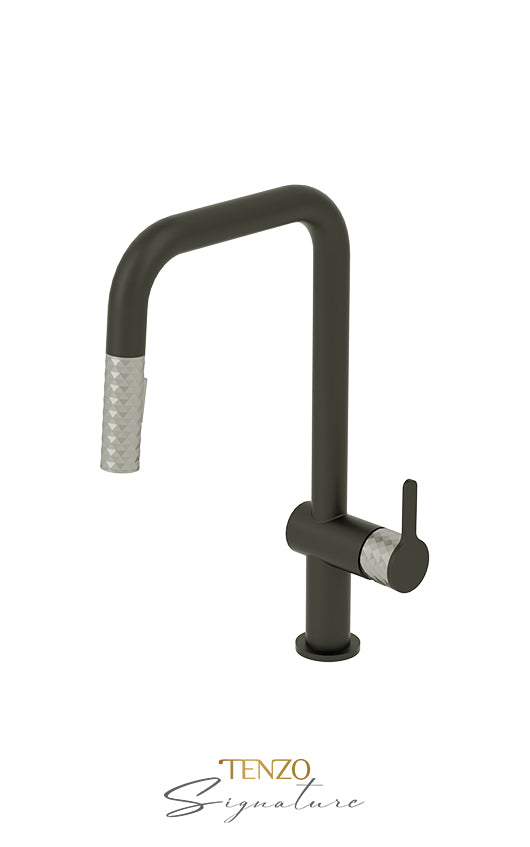 Single-handle kitchen faucet Calozy with pull-down & 2-Function hand shower