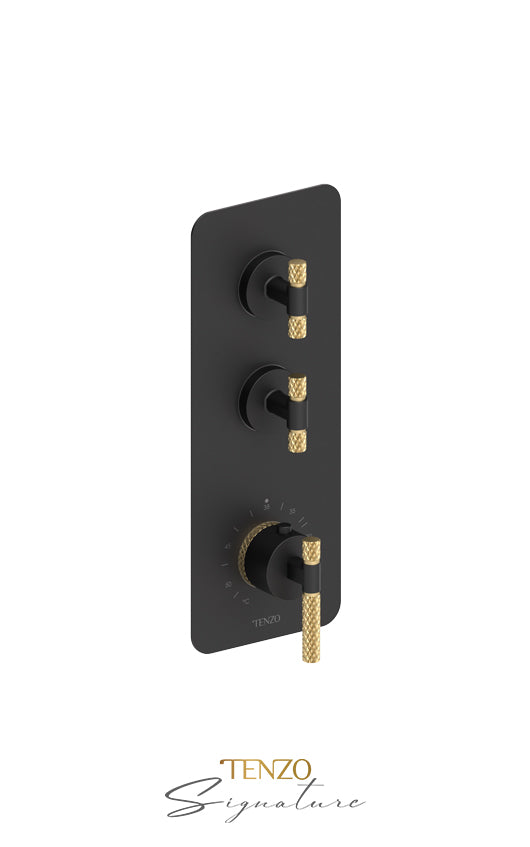 Extenza valve 2 fcts thermo Bellacio-C brushed gold