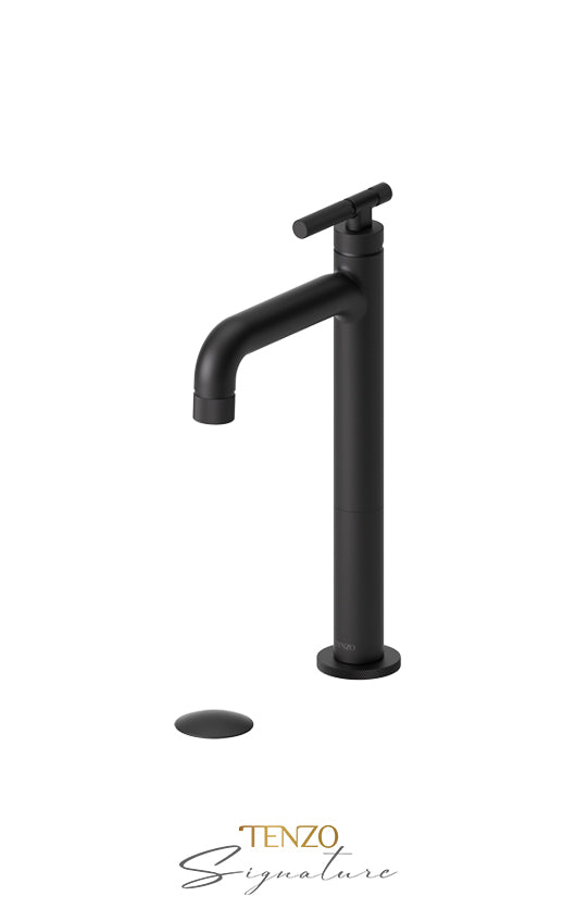 Tall single lavatory faucet with (W/O overflow) drain Bellacio-F brushed gold