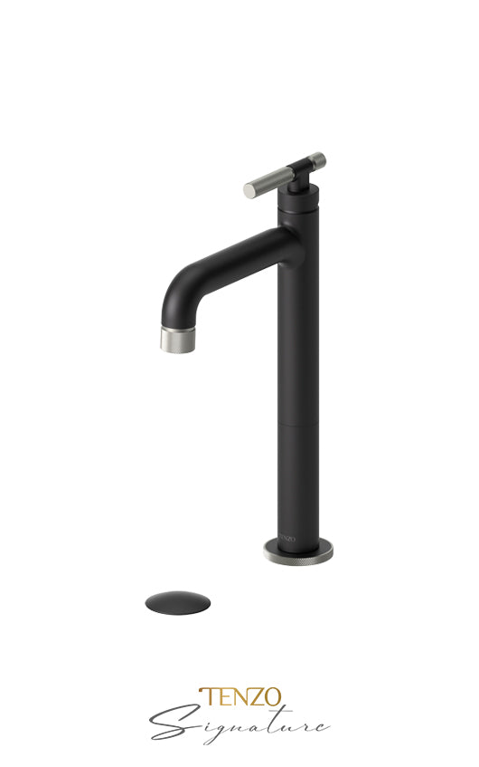 Tall single lavatory faucet with (W/O overflow) drain Bellacio-F brushed gold