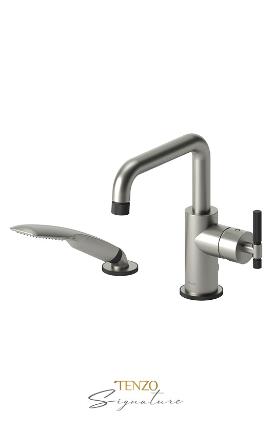 Deck mount 2 pcs tub filler Bellacio-F brushed gold