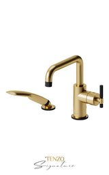 Deck mount 2 pcs tub filler Bellacio-F brushed gold