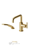 Deck mount 2 pcs tub filler Bellacio-F brushed gold