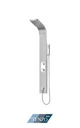 Evolo stainless steel shower column — 3 jets, pressure balanced / diverter