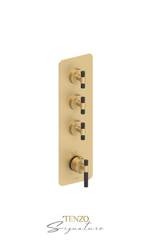 Extenza valve 3 fcts thermo Bellacio-F brushed gold