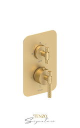 T-Box valve 3 fcts thermo Bellacio-C brushed gold