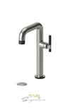 Tall single lavatory faucet with (W/O overflow) drain Bellacio-C brushed gold