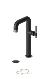 Tall single lavatory faucet with (W/O overflow) drain Bellacio-C brushed gold