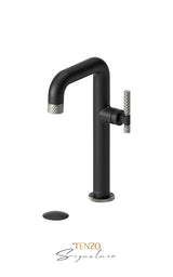 Tall single lavatory faucet with (W/O overflow) drain Bellacio-C brushed gold