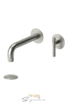Wall mount lavatory faucet with (W/O overflow) drain Bellacio-F brushed gold