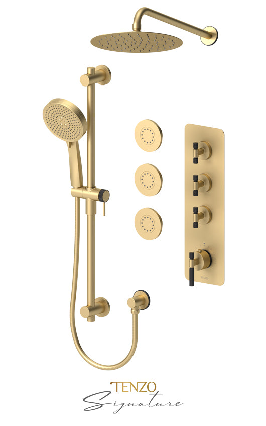 Extenza valve 2 fcts thermo Bellacio-C brushed gold
