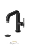 Single hole lavatory faucet with (overflow) drain Bellacio-C brushed gold