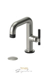 Single hole lavatory faucet with (overflow) drain Bellacio-C brushed gold