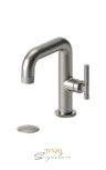 Single hole lavatory faucet with (overflow) drain Bellacio-C brushed gold