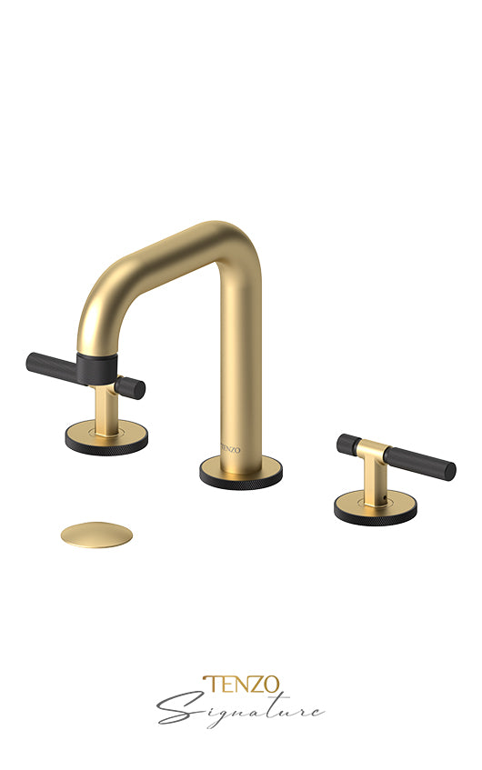 8" lavatory faucet with (overflow) drain Bellacio-F brushed gold