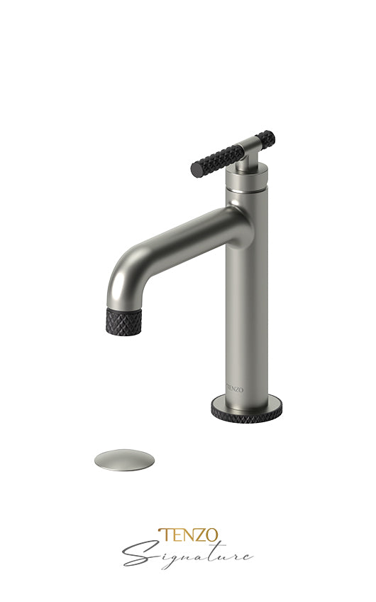 Single hole lavatory faucet with (W/O overflow) drain Bellacio-C brushed gold