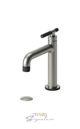 Single hole lavatory faucet with (overflow) drain Bellacio-C brushed gold