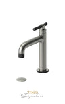 Single hole lavatory faucet with (overflow) drain Bellacio-C brushed gold