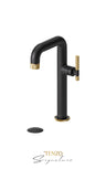 Tall single lavatory faucet with (W/O overflow) drain Bellacio-F brushed gold