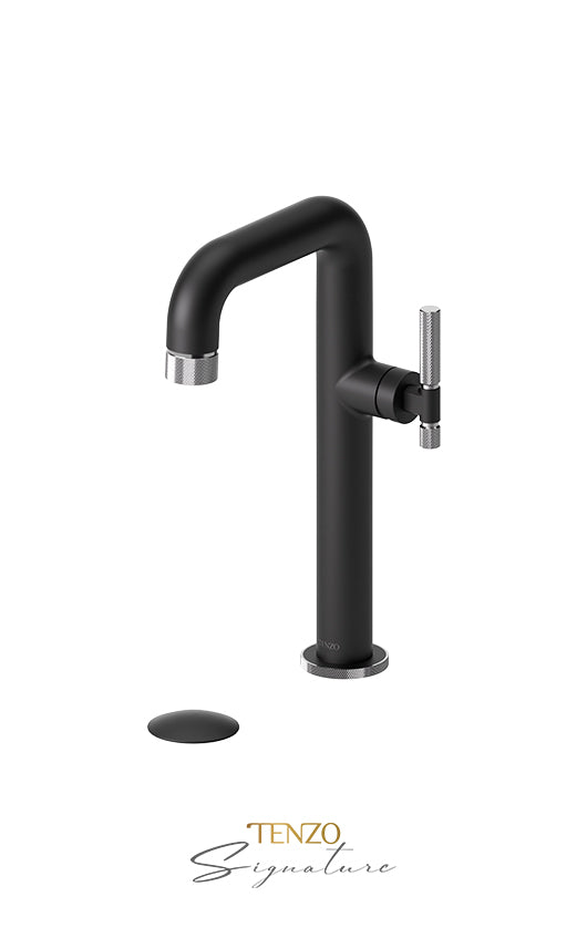 Tall single lavatory faucet with (W/O overflow) drain Bellacio-F brushed gold