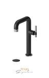 Tall single lavatory faucet with (W/O overflow) drain Bellacio-F brushed gold