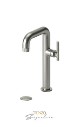 Tall single lavatory faucet with (W/O overflow) drain Bellacio-F brushed gold