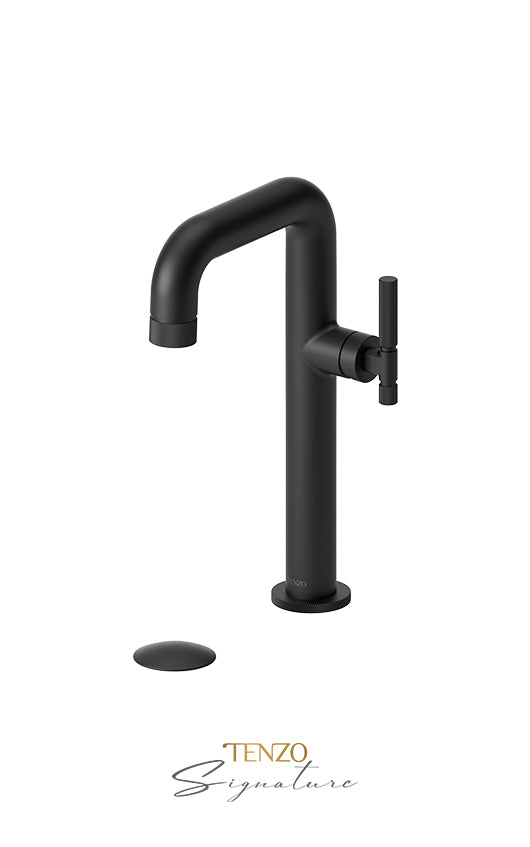 Tall single lavatory faucet with (W/O overflow) drain Bellacio-F brushed gold